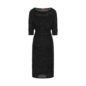 Max Mara Studio �}�b�N�X�}�[�� �X�e���f�B�I ���f�B�[�X �����s�[�X�E�h���X�E�I�[���C������ 2616321043600MSEGETTO001 Max Mara Studio Dresses Black Blacks and greys L M S XL �y���������E�֐ō��z