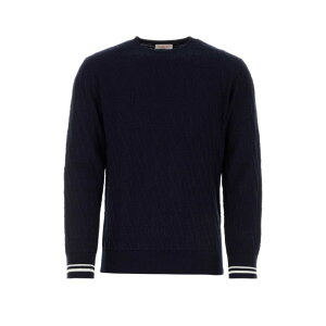Valentino Garavani ���@�����e�B�m �����Y �j�b�g�E�Z�[�^�[�E�J�[�f�B�K�� 5V3KC30IAC8ZDL Dark blue cotton sweater Blue S M L XL �y���������E�֐ō��z