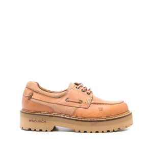 WOOLRICH �E�[�����b�` ���f�B�[�X ���[�X�A�b�v WFW252590BH0CL Woolrich Flat shoes Camel Brown 381/2 36 37 38 39 40 38.5 �y���������E�֐ō��z