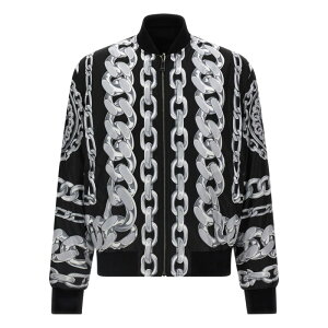 yyVC[OXӍՍő80%OFF+P2{~zVERSACE FT[`F Y JWAWPbg 10188241A134415B950 'Medusa Chains' reversible bomber jacket Black IT50 IT52 IT54 48 50 54 52 yE֐ōz