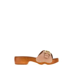 Chloe �N���G ���f�B�[�X �T���_�� CH25A12JLS6E4 Powder pink leather Jeanette clogs Pink 36 37 38 39 40 41 �y���������E�֐ō��z