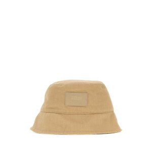 FENDI �t�F���f�B �����Y �X�q FXQ833AYK7F1TTM Beige cotton bucket hat Beige o Tan S M L �y���������E�֐ō��z