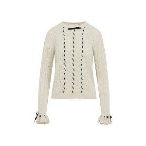 Valentino Garavani ���@�����e�B�m ���f�B�[�X �j�b�g�E�Z�[�^�[�E�J�[�f�B�K�� 7B3KC66Z9K9ET5 Wool sweater cable knit Beige S M 3XL 4XL 5XL L XL XS 2XL 2XS �y���������E�֐ō��z