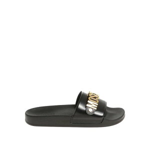 MOSCHINO ���X�L�[�m �����Y �T���_�� MB28032G0MG11 Metallic Letters Slide Black 46 45 44 43 41 42 40 �y���������E�֐ō��z
