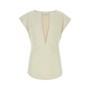 entire studios �G���^�C�A �X�^�W�I ���f�B�[�X �V���c�E�u���E�X ESUS252003FOFONDANT Sand stretch polyester blend Deep Vee tank top Beige o Tan M L �y���������E�֐ō��z