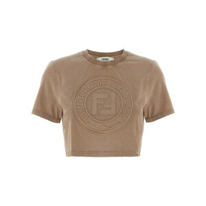 FENDI �t�F���f�B ���f�B�[�X T�V���c�E�J�b�g�\�[ FS9715ASNIF1RX9 3D 'Fendi Roma' T-shirt Brown L M S XS XL 2XL 2XS 3XL 3XS �y���������E�֐ō��z