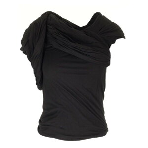 Rick Owens ���b�N �I�E�G���X ���f�B�[�X �V���c�E�u���E�X RO01D2252 Draped jersey top Black IT40 IT32 IT34 IT36 IT38 IT42 IT44 IT46 IT48 IT50 IT52 IT54 IT56 �y���������E�֐ō��z