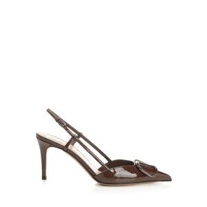 Valentino Garavani @eBm fB[X pvXEnCq[ 7W0S0R01TMKZWX VLogo 80 slingback pump in patent leather Brown 361/2 371/2 381/2 EU34 EU35 EU36 EU37 EU38 EU39 EU40 EU41 EU42 IT36 IT37 IT371/2 IT38 IT381/2 IT39 IT4...