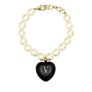 Valentino Garavani @eBm fB[X uXbg 6W2J0Y71LTDQYL Ivory pearls Coeur Royal bracelet White M S yE֐ōz