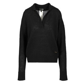 TOM FORD トムフォード レディース ニット・セーター・カーディガン MAK1391YAX921LB999 Cashmere and silk polo shirt Black 3XL 4XL 5XL L M S XL XS 2XL 2XS 【送料無料・関税込】