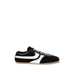 Dries Van Noten �h���X���@���m�b�e�� �����Y �X�j�[�J�[ 0217260126998 SUEDE SNEAKERS WITH LEATHER INSERTS 998 BLACK/WHITE 40 41 42 43 44 45 �y���������E�֐ō��z