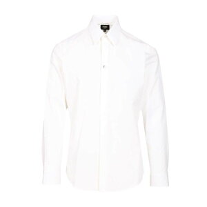 FENDI �t�F���f�B �����Y �V���c�E�u���E�X FS0585AVDLF0QA0 Cotton shirt White 36 37 38 39 40 41 42 43 44 45 46 47 �y���������E�֐ō��z