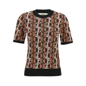 FENDI �t�F���f�B ���f�B�[�X �j�b�g�E�Z�[�^�[�E�J�[�f�B�K�� FZXE04AYLVF1T6N 'Fendi Optical' sweater Pink IT38 IT40 IT42 IT44 IT34 IT36 IT46 IT48 IT50 IT52 IT54 38 40 42 44 �y���������E�֐ō��z