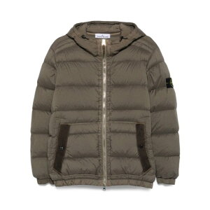 STONE ISLAND �X�g�[���A�C�����h �����Y �_�E���W���P�b�g�E�R�[�g 4100040S0028V0054 PADDED DOWN JACKET WITH HOOD MILITARY GREEN XL M S L �y���������E�֐ō��z