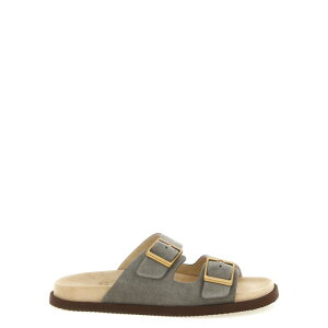 Brunello Cucinelli �u���l���E�N�`�l�� �����Y �T���_�� MZUSOLY235CDK54 'Urban' slides Gray IT41 IT42 IT45 IT40 IT43 IT44 40 41 42 43 44 46 45 �y���������E�֐ō��z