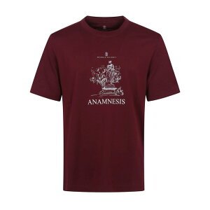 Brunello Cucinelli �u���l���E�N�`�l�� �����Y T�V���c�E�J�b�g�\�[ M0B138485CPF44 T-SHIRT CPF44 AMARANTO ENLISH WHITE M XL S L 2XL �y���������E�֐ō��z