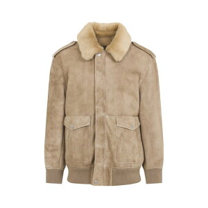 yyVC[OXӍՍő80%OFF+P2{~zPrada v_ fB[X U[&t@[WPbgER[g 58A237SOOO172LF0065 Sheepskin bomber jacket Beige IT38 38 40 42 yE֐ōz