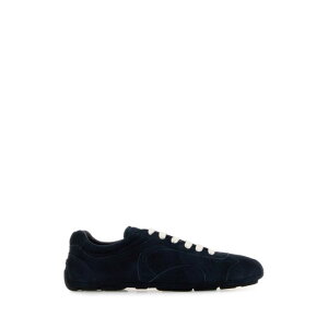 Prada �v���_ ���f�B�[�X �X�j�[�J�[ 1E247OFDD10008F0008 Dark blue suede Montecarlo sneakers Blue 35.5 36 36.5 37 37.5 38 38.5 39 40 41 �y���������E�֐ō��z