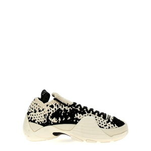 LANVIN �����o�� ���f�B�[�X �X�j�[�J�[ FWSKIK04KNITH230210 'Cotton Flash-Knit' sneakers White/Black IT35 IT36 IT37 IT38 IT39 IT40 IT41 37 36 �y���������E�֐ō��z