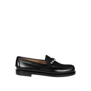 forte_forte �t�H���e �t�H���e ���f�B�[�X ���[�t�@�[ COBRANDINGSEBAGOBLACKF46A8017 Moccasin With Rhinestones Black 40 37 �y���������E�֐ō��z