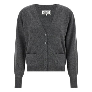 Maison Margiela ���]�� �}���W�F�� ���f�B�[�X �j�b�g�E�Z�[�^�[�E�J�[�f�B�K�� S51HP0026M13225859M 'Four Stitches' cardigan Gray L M S XL �y���������E�֐ō��z