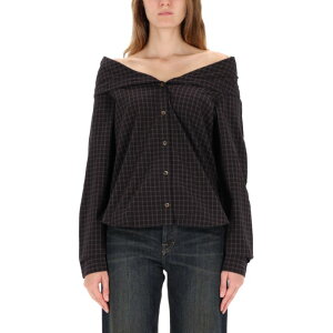 OUR LEGACY �A���[���K�V�[ ���f�B�[�X �V���c�E�u���E�X W4252KBBLACKFAUXLUMBERJACKCHECK KAONASHI SHIRT BLACK 34 36 38 �y���������E�֐ō��z
