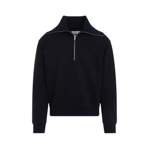 Jil Sander �W���T���_�[ �����Y �X�E�F�b�g�E�t�[�f�B�[ J22GU0146J20245401 Navy blue cotton sweatshirt Blue 48 50 52 �y���������E�֐ō��z