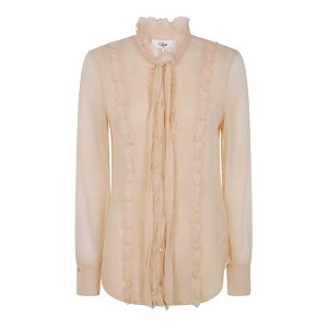 Chloe �N���G ���f�B�[�X �V���c�E�u���E�X CH25SHT07124291 Fit Shirt Nude & Neutrals 40 44 �y���������E�֐ō��z