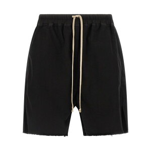 Rick Owens DRKSHDW ���b�N �I�E�G���X �_�[�N�V���h�E �����Y �V���[�g�p���c DU01F4383CVS09 'Long Boxers Butt Zip' bermuda shorts Black L M S XL �y���������E�֐ō��z