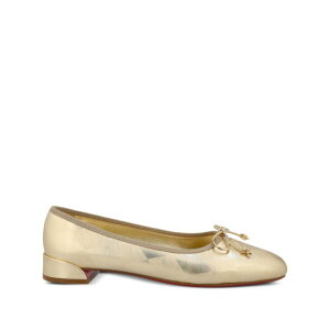 Christian Louboutin �N���X�`���� ���u�^�� ���f�B�[�X �t���b�g�V���[�Y 1260354G403 Christian Louboutin Flat shoes Grey Blacks and greys 371/2 381/2 36 37 38 39 40 41 �y���������E�֐ō��z