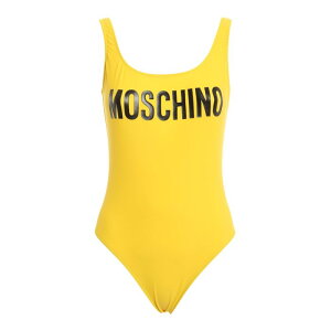 MOSCHINO XL[m fB[X XCEFA 420104791033 Logo print one-piece swimsuit Yellow 38 40 yE֐ōz