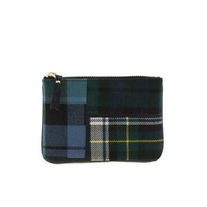 Comme Des Garcons Wallet �R���f�M�����\�� �E�H���b�g �����Y ���z�E�J�[�h�P�[�X SA8100TPGREEN Tartan pattern clutch in green and blue Green onesize �y���������E�֐ō��z