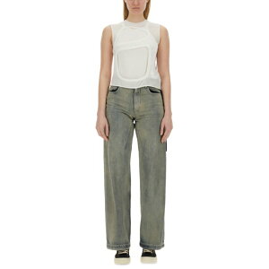 Rick Owens DRKSHDW ���b�N �I�E�G���X �_�[�N�V���h�E ���f�B�[�X �^���N�g�b�v�E�L���~�\�[�� DS01D1125BH11 TOP CUT OUT WHITE M S XS �y���������E�֐ō��z