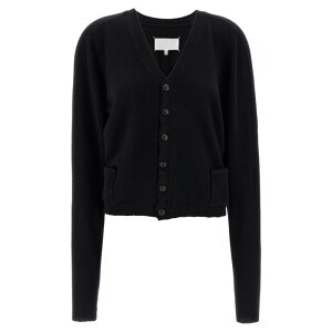 Maison Margiela ���]�� �}���W�F�� ���f�B�[�X �j�b�g�E�Z�[�^�[�E�J�[�f�B�K�� S29HP0040M13178900 'Four Stitches' cardigan Black M S L XL XS �y���������E�֐ō��z