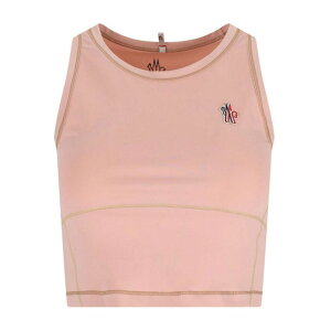 Moncler �����N���[�� ���f�B�[�X �^���N�g�b�v�E�L���~�\�[�� 0988P00001899YG51V Tank Top Logo Nude & Neutrals M S L �y���������E�֐ō��z