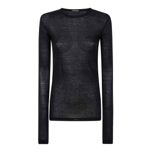 Ann Demeulemeester �A���h�D�������X�e�[�� ���f�B�[�X T�V���c�E�J�b�g�\�[ 2510WJTS12FA570099099 Fiene Slim Fit Long Sleeves T-Shirt Viscose Black S XS L M �y���������E�֐ō��z