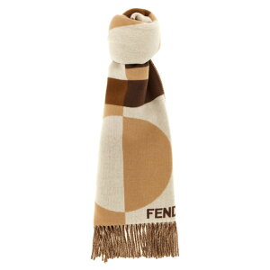 yyVubNtCf[ő80%OFF+P2{~zFENDI tFfB fB[X XJ[tE}t[ FXT461AYKTF0X2L Cashmere wool scarf Brown onesize yE֐ōz