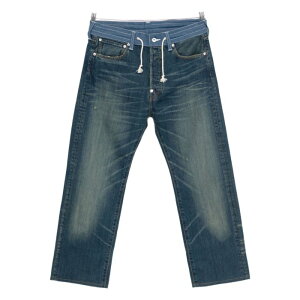 JUNYA WATANABE �W������ ���^�i�x �����Y �W�[���Y WPP2190511 JUNYA WATANABE X LEVI'S JEANS Trousers Blue Blue and green L M �y���������E�֐ō��z