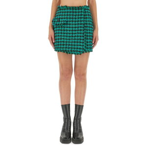MSGM �G���G�X�W�[�G�� ���f�B�[�X �V���[�g�p���c 3541MDB0123760436 SHORT IN TWEED GREEN 40 42 �y���������E�֐ō��z