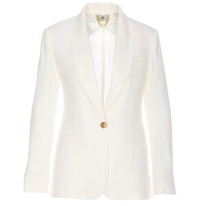 yyVC[OXӍՍő80%OFF+P2{~zElisabetta Franchi GUxb^ tL fB[X uU[EWPbg GI15752E2360 Elisabetta Franchi Jackets Ivory Light and natural 42 44 38 40 yE֐ō