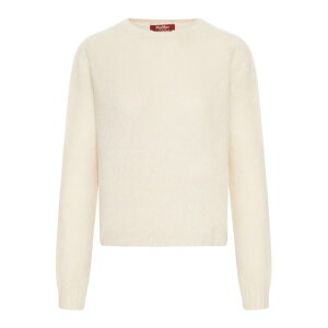 Max Mara Studio �}�b�N�X�}�[�� �X�e���f�B�I ���f�B�[�X �j�b�g�E�Z�[�^�[�E�J�[�f�B�K�� 2526366122600002 CREW NECK SWEATER IN MOHAIR BLEND YARN Nude & Neutrals M S XS L �y���������E�֐ō��z