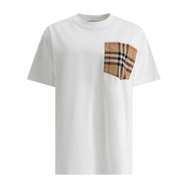【楽天スーパーセール 最大80%OFF+P2倍~】Burberry バーバリー レディース Tシャツ・カットソー 8103971 Cotton crew neck T-shirt White S M XS L 【送料無料・関税込】