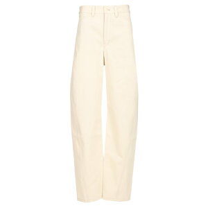 LEMAIRE �����[�� ���f�B�[�X �W�[���Y PA1181 Curved leg denim trousers White FR38 FR40 FR30 FR32 FR34 FR36 FR42 FR44 FR46 FR48 FR50 FR52 FR54 �y���������E�֐ō��z