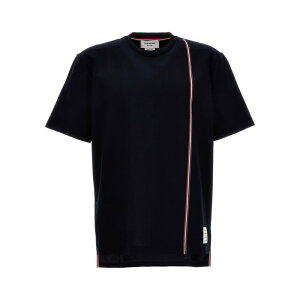 Thom Browne �g���E�u���E�� �����Y T�V���c�E�J�b�g�\�[ MJS252AJ0138415 'Rwb stripe' T-shirt Blue 1 2 3 4 5 �y���������E�֐ō��z