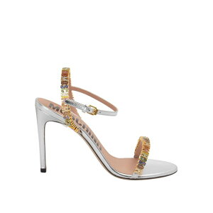 MOSCHINO ���X�L�[�m ���f�B�[�X �T���_�� MA1605AC1IMCX902 Leather sandals Silver 37 39 38 �y���������E�֐ō��z