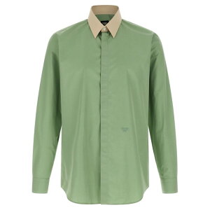 FENDI �t�F���f�B �����Y �V���c�E�u���E�X FS0585AVK9F1D36 Contrast collar shirt Green 40cm 41cm 40 41 42 38 �y���������E�֐ō��z