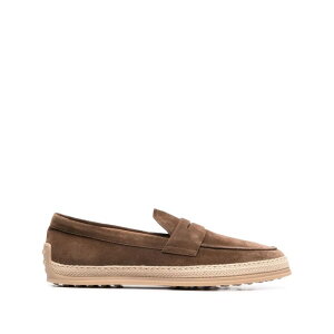 Tod's gbY Y [t@[ XXM0TV0FQ80BYES818 SUEDE LOAFERS WITH RUBBER OUTSOLE AND RAFFIA PIPING S818 6 6.5 7 7.5 8 8.5 9 10 yE֐ōz