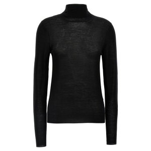 Saint Laurent �T�����[���� ���f�B�[�X �j�b�g�E�Z�[�^�[�E�J�[�f�B�K�� 800713Y76HF1000 'Cassandre' turtleneck sweater Black S M L XS XL �y���������E�֐ō��z
