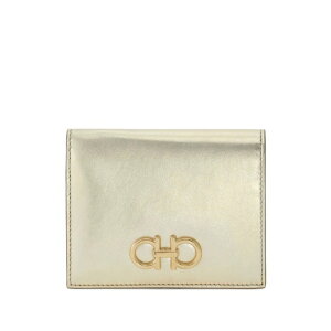 FERRAGAMO �t�F���K�� ���f�B�[�X ���z�E�J�[�h�P�[�X 22D7800787968CHAMPAGNENEW GANCINI LAMINATED LEATHER COMPACT WALLET CHAMPAGNE/NEW BLUSH onesize �y���������E�֐ō��z