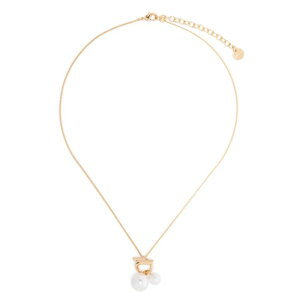 FERRAGAMO tFK fB[X lbNX 7608060780390OROWHITE FAUX-PEARL EMBELLISHED PENDANT NECKLACE ORO/WHITE onesize yE֐ōz